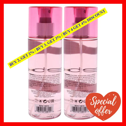 Bebe Silver By For Women - 8.4 Oz Body Mist Pack Of 2