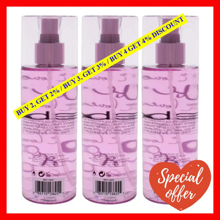 Bebe Silver By For Women - 8.4 Oz Body Mist Pack Of 3