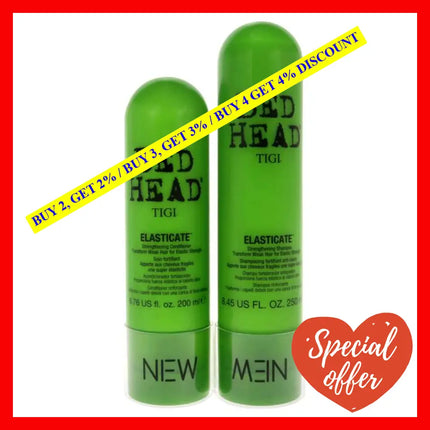 Bed Head Elasticate Strengthening Kit By Tigi For Unisex - 2 Pc 8.45Oz Shampoo 6.76Oz Conditioner