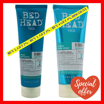 Bed Head Urban Antidotes Recovery Shampoo And Conditioner Kit By Tigi For Unisex - 2 Pc 8.45Oz
