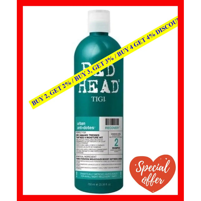 Bed Head Urban Antidotes Recovery Shampoo By Tigi For Unisex - 25.36 Oz