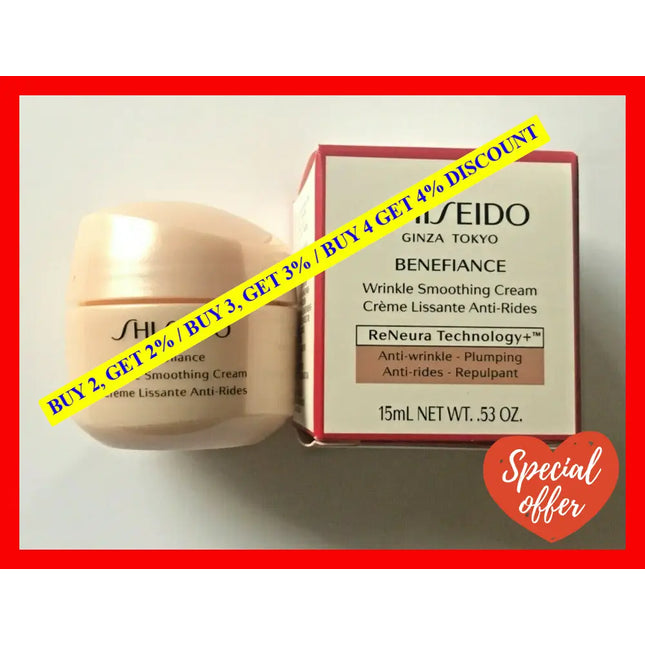 Benefiance Wrinkle Smoothing Cream Enriched By Shiseido For Unisex - 1.7 Oz
