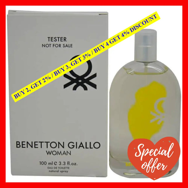 Benetton Giallo By United Colors Of For Women - 3.4 Oz Edt Spray (Tester)