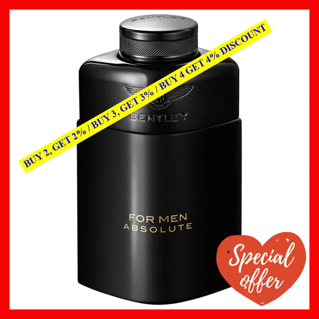 Bentley Absolute Eau De Parfum For Men 3.4 Oz / 100 Ml