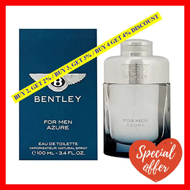 Bentley Azure By For Men - 3.4 Oz Edt Spray