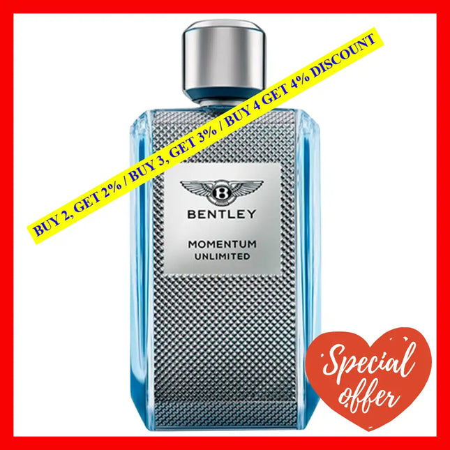 Bentley Momentum Unlimited Eau De Toilette For Men 3.4 Oz / 100 Ml