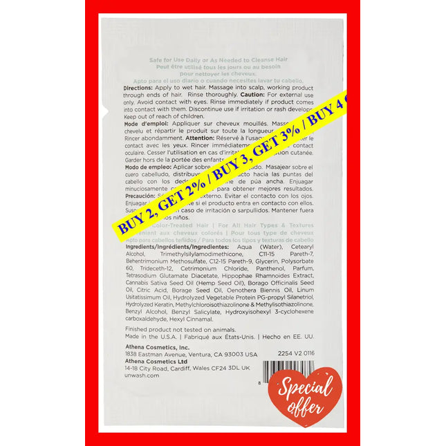 Bio-Cleansing Conditioner By Unwash For Unisex - 1 Oz