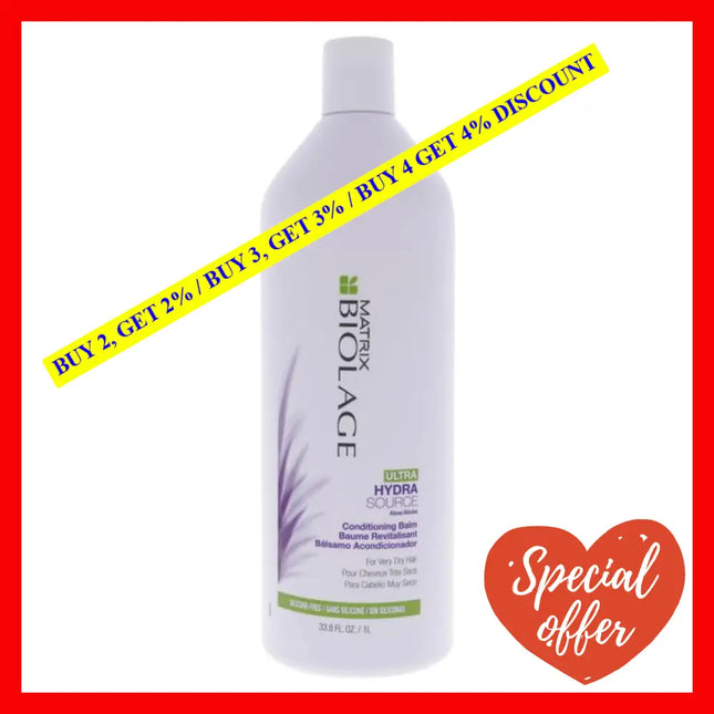 Biolage Ultra Hydra Source Conditioning Balm By Matrix For Unisex - 33.8 Oz Conditioner