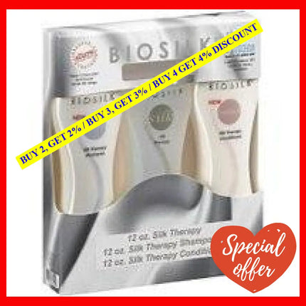 Biosilk Trio: Silktherapy Value Three Pack With Silk Therapy Shampoo 12 Oz And Conditioner By Farouk