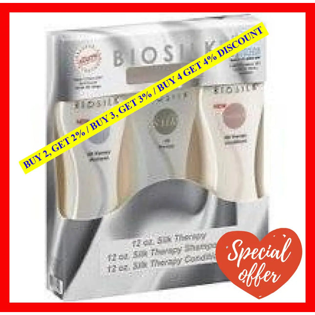 Biosilk Trio: Silktherapy Value Three Pack With Silk Therapy Shampoo 12 Oz And Conditioner By Farouk