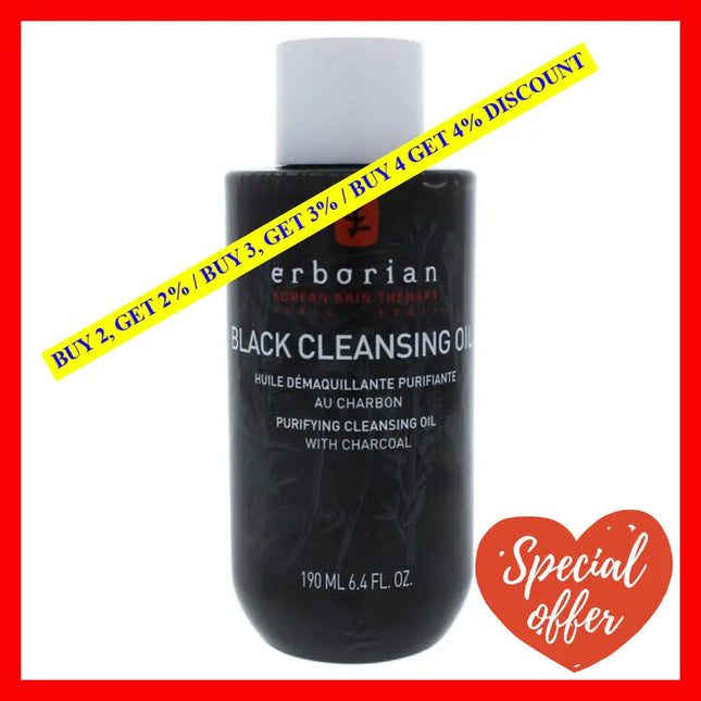 Black Cleansing Oil By Erborian For Women - 6.4 Oz Cleanser