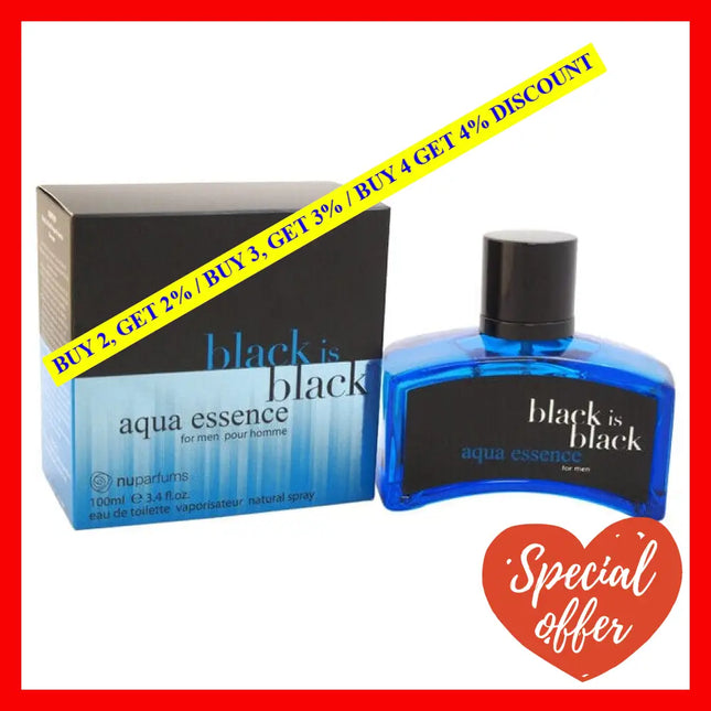 Black Is Aqua Essence By Nuparfums For Men - 3.4 Oz Edt Spray
