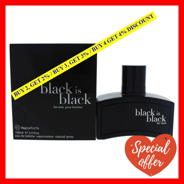 Black Is By Spectrum Perfumes For Men - 3.3 Oz Edt Spray