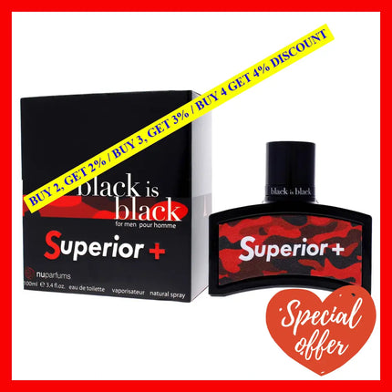 Black Is Superior By Nuparfums For Men - 3.4 Oz Edt Spray