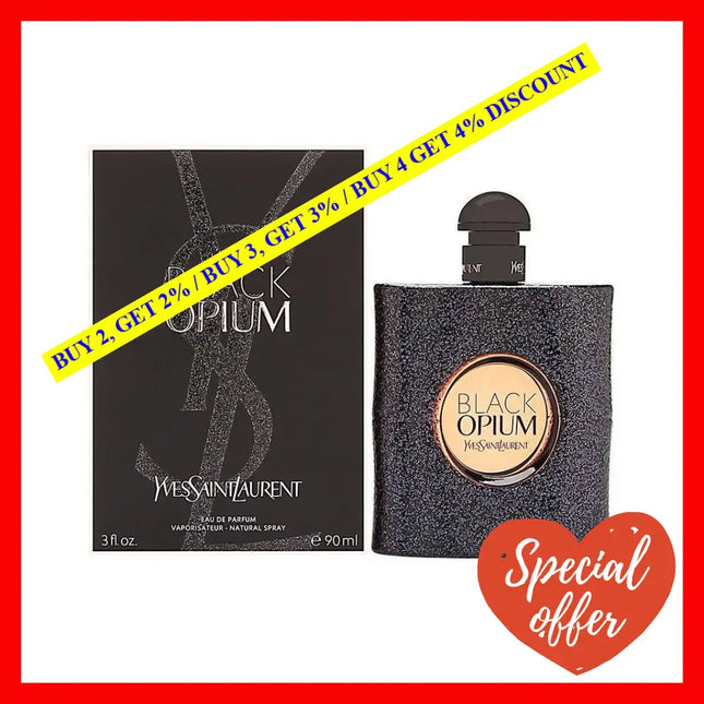 Black Opium By Yves Saint Laurent For Women - 3 Oz Edp Spray