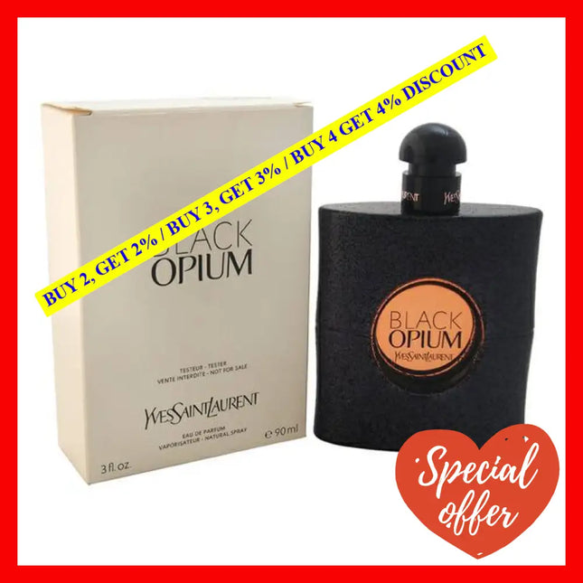 Black Opium By Yves Saint Laurent For Women - 3 Oz Edp Spray (Tester)