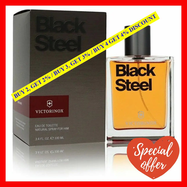 Black Steel By Swiss Army For Men - 3.4 Oz Edt Spray