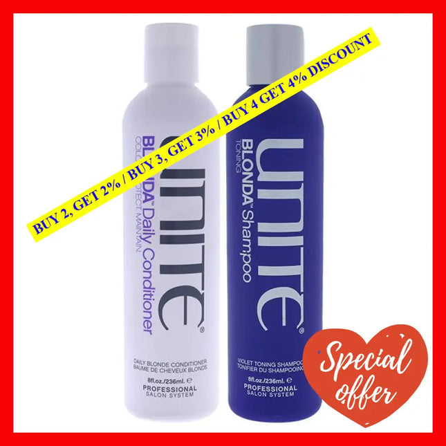 Blonda Toning Shampoo And Conditioner Kit By Unite For Unisex - 2 Pc 8Oz