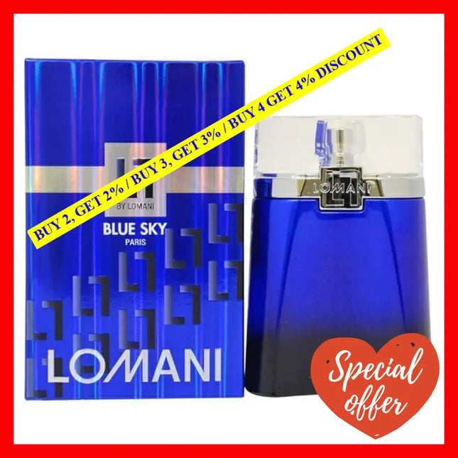 Blue Sky By Lomani For Men - 3.3 Oz Edt Spray