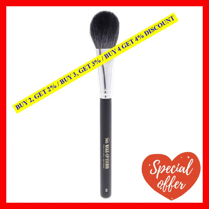 Blusher Flat Goat Hair Brush - 3 By Make-Up Studio For Women 1 Pc