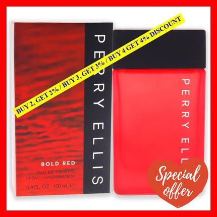 Bold Red By Perry Ellis For Men - 3.4 Oz Edt Spray
