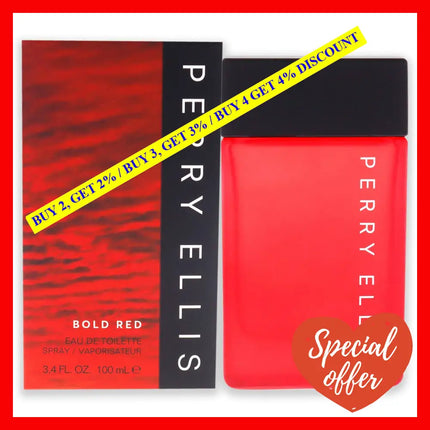 Bold Red By Perry Ellis For Men - 3.4 Oz Edt Spray