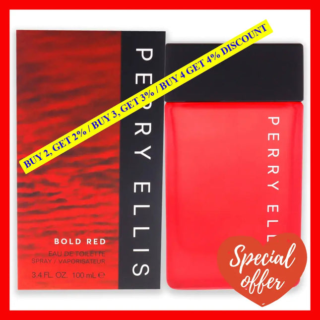 Bold Red By Perry Ellis For Men - 3.4 Oz Edt Spray