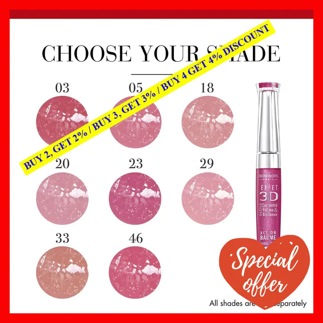 Bourjois 3D Effet Lip Gloss -# 23 Framboise Magnific 0.19 Oz