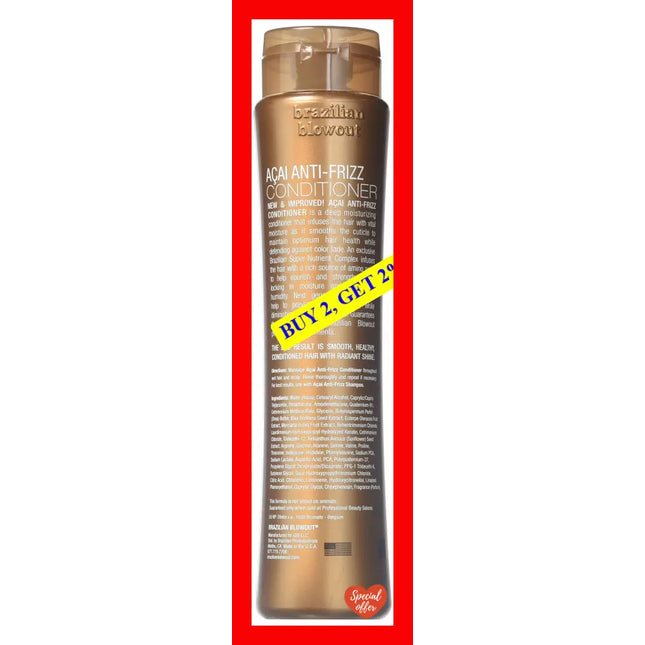 Brazilian Blowout Acai Anti-Frizz Conditioner 12 Fl Oz