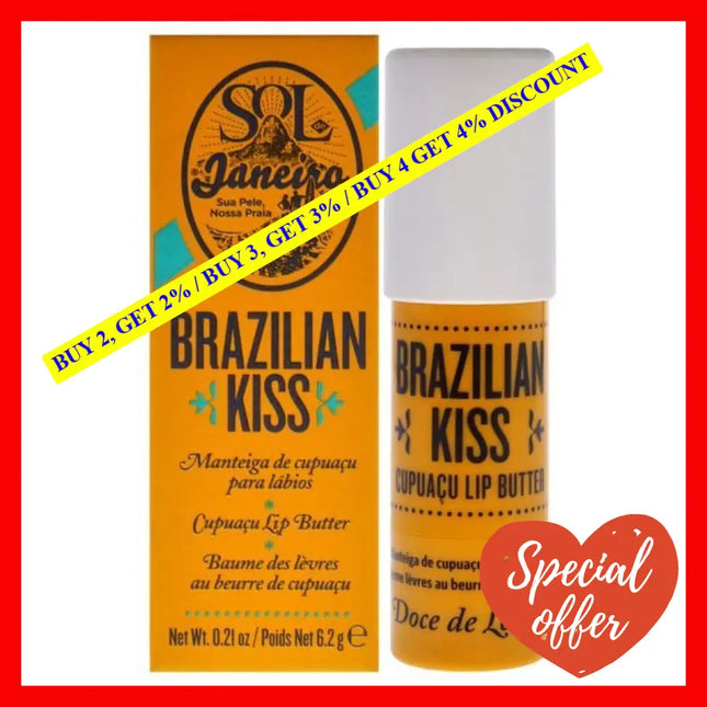 Brazilian Kiss Cupuacu Lip Butter By Sol De Janeiro For Unisex - 0.21 Oz Balm