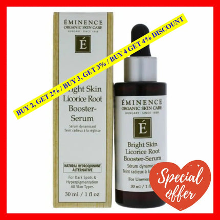 Bright Skin Licorice Root Booster-Serum By Eminence For Unisex - 1 Oz Serum