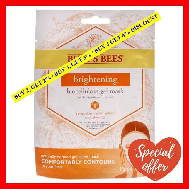 Brightening Biocellulose Gel Face Mask By Burts Bees For Women - 1 Pc