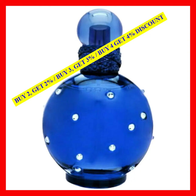 Britney Spears Midnight Fantasy Eau De Parfum For Women (New Packaging) 3.4 Oz / 100 Ml