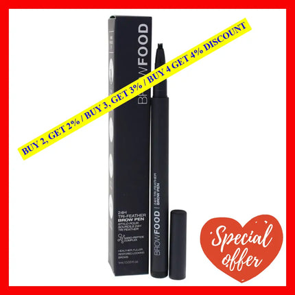 Browfood 24H Tri Feather - Charcoal By Lashfood For Women 0.03 Oz Eyebrow Pencil