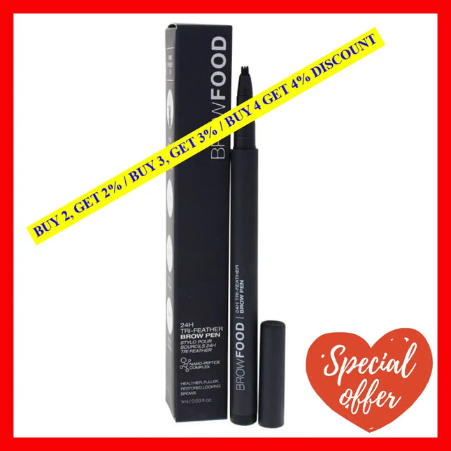 Browfood 24H Tri Feather - Charcoal By Lashfood For Women 0.03 Oz Eyebrow Pencil