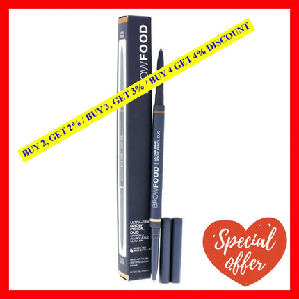Browfood Ultra Fine Brow Pencil Duo - Dark Blonde By Lashfood For Women 0.0035 Oz Eyebrow