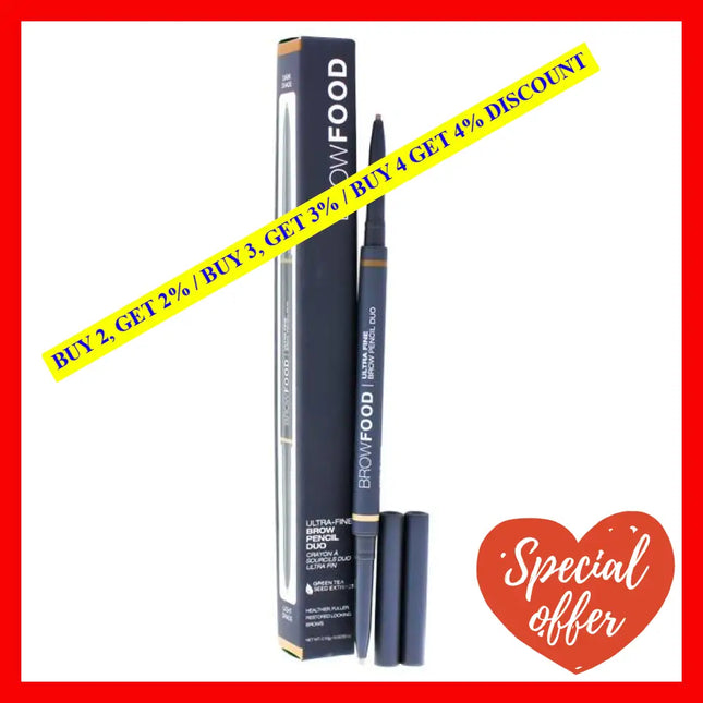 Browfood Ultra Fine Brow Pencil Duo - Dark Blonde By Lashfood For Women 0.0035 Oz Eyebrow