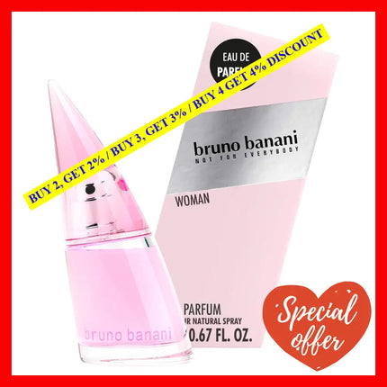 Bruno Banani Eau De Toilettes Spray For Women 0.67 Ounce