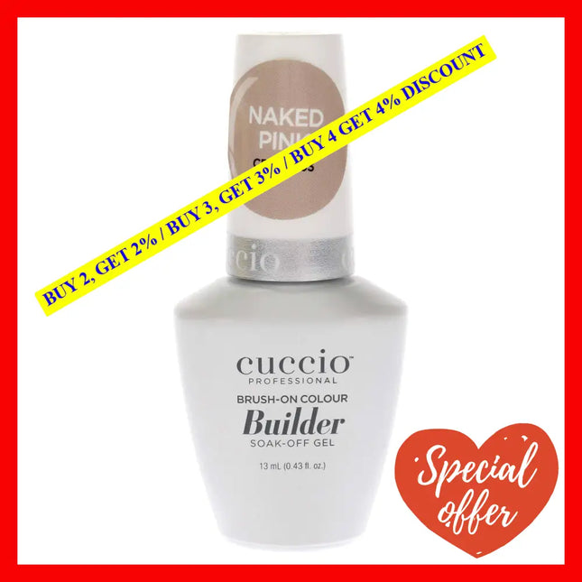 Brush-On Colour Builder Soak Off Gel - Naked Pink By Cuccio Pro For Women 0.43 Oz Nail Polish