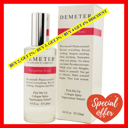 Bulgarian Rose By Demeter For Women - 4 Oz Cologne Spray