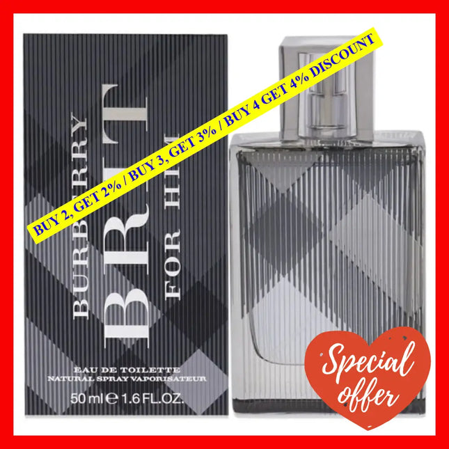Burberry Brit By For Men - 1.6 Oz Edt Spray