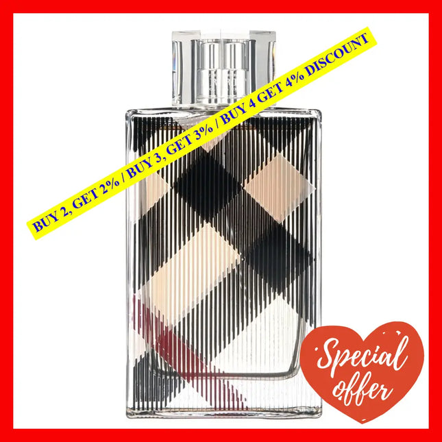 Burberry Brit Eau De Parfum For Women 3.3 Oz / 100 Ml
