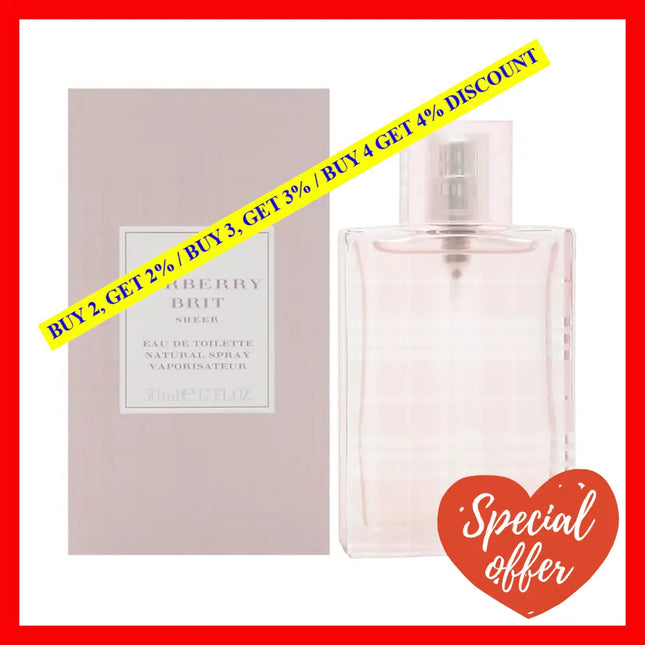 Burberry Brit Sheer By For Women - 1.6 Oz Edt Spray