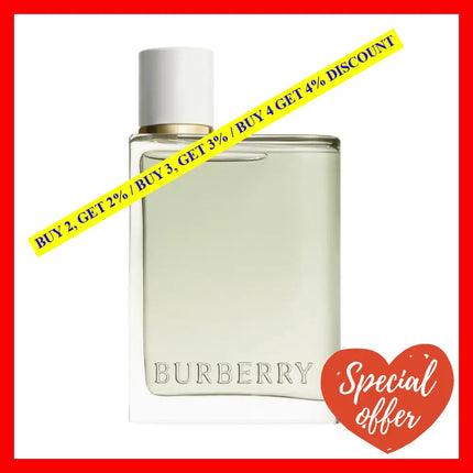 Burberry Her Edt Eau De Toilette For Women 3.3 Oz / 100 Ml