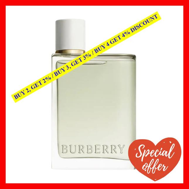 Burberry Her Edt Eau De Toilette For Women 3.3 Oz / 100 Ml
