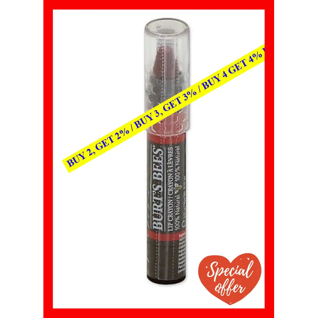 Burts Bees Lip Crayon - # 435 Napa Vineyard By For Women 0.11 Oz Lipstick