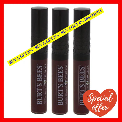 Burts Bees Lip Gloss - 215 Sweet Sunset By For Women 0.2 Oz Pack Of 3