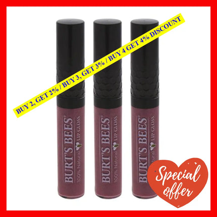 Burts Bees Lip Gloss - 263 Nearly Dusk By For Women 0.2 Oz Pack Of 3