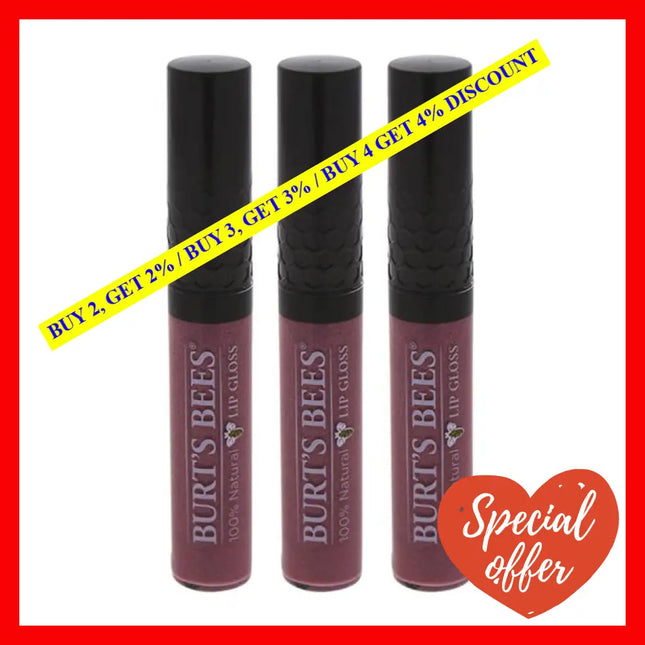 Burts Bees Lip Gloss - 263 Nearly Dusk By For Women 0.2 Oz Pack Of 3