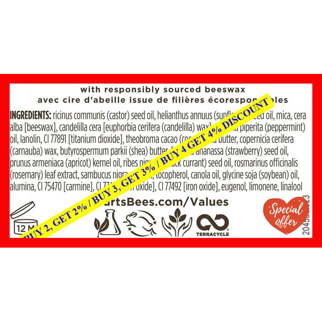 Burts Bees Lip Shimmer - Grapefruit By For Women 0.09 Oz